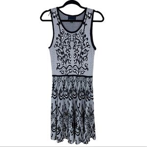 Cynthia Rowley Black Print Knit Dress